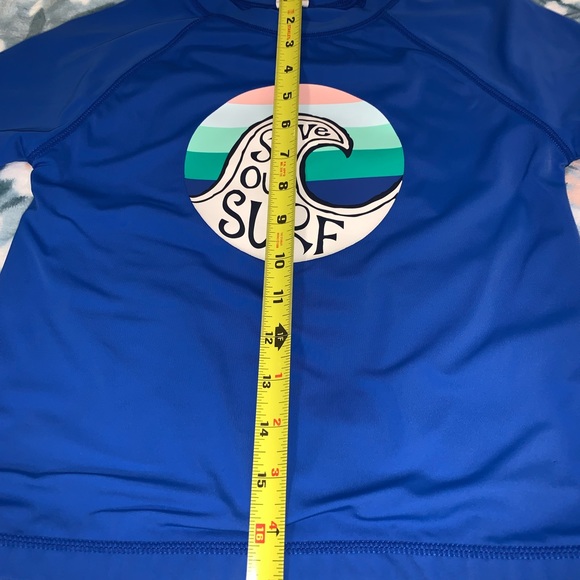 Girls Kids Gymboree Long Sleeve Rash Guard Swimsuit Top UPF 50 Sz L 10/12 - Picture 7 of 9